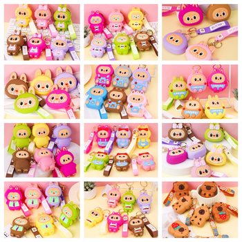 Keychain Pendant Cartoon Labubu Children's Wallet Capybara Doll Headphone Bag Labubu Silicone Coin Purse