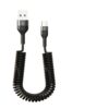 Super fast charging spring Type-C data line car telescopic 6A charging line for Apple Huawei motorcycle line