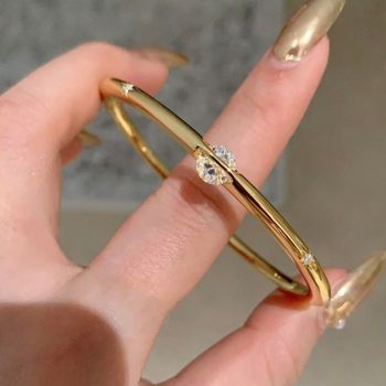 Little Red Book Same Style Dynamic Star Track Universe Star Rotating Bracelet Jewelry Niche Small Sugar Cube Moissanite Ring for Women