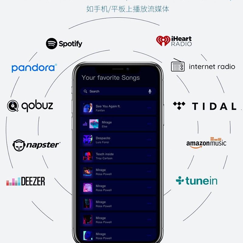 Home Smart Hifi Lossless Decoding High-Power Amplifier Audiophile-Grade Wifi Bluetooth Bass Amplifier