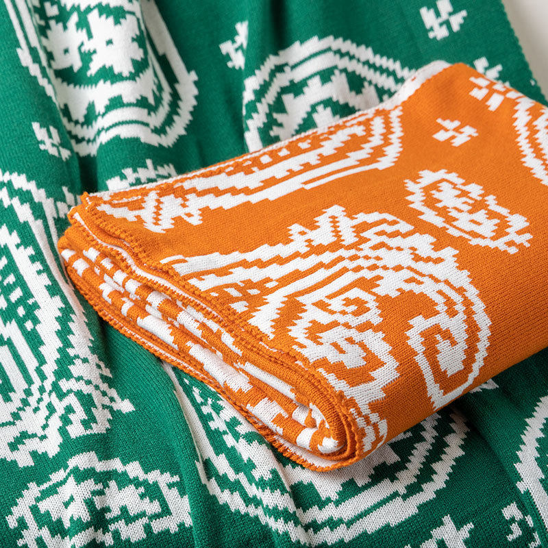 2024 new sofa blanket summer office air conditioning nap blanket knitted wool window small wool blanket