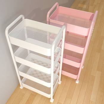 Trolley storage rack kitchen floor multi-layer snack baby bedroom bathroom mobile storage rack toy