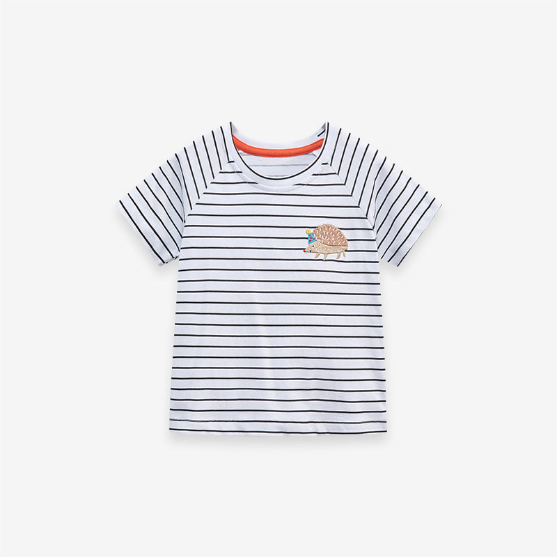 Source Factory Kids' Clothing Wholesale, Cartoon Striped Boys' Set, Summer Kids' Set