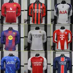 Factory Direct 25-26 Player Version Long Sleeve Jersey Manchester City Barcelona Home No.10 Asian Football Shirt Real Madrid Arsenal