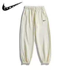 Cross-border 2025 Spring and Autumn New American Casual Trendy Sports Pants Men's Wide Leg Couple's Knitted Pants for Women