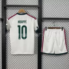 2627 New Real Madrid Jersey Real Madrid Football Uniform Set Fan Version Mbappe Top Short-Sleeved Shorts