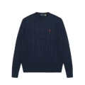 Navy blue red label