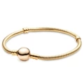 Golden round buckle