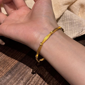 Tiktok Trending Four-Leaf Clover Bracelet, Blooming Wealth, Gift for Mother, Same Style as Trending on Social Media