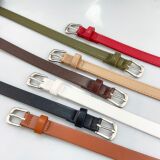 Новые корейские мягкие модные женские джинсы с тонким поясом, простые и универсальные декоративные джинсы с тонким поясом на талии, женские