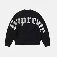Cross-Border European and American Street Style Letter Jacquard Sweater, Black Loose-Fitting Gray Women's Retro Y2K Knitted Loose Sweater