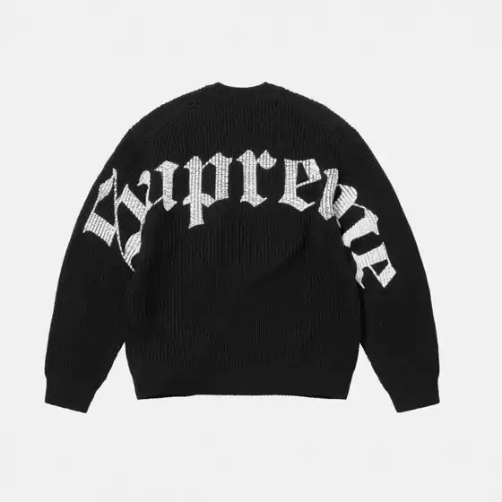 Cross-Border European and American Street Style Letter Jacquard Sweater, Black Loose-Fitting Gray Women's Retro Y2K Knitted Loose Sweater