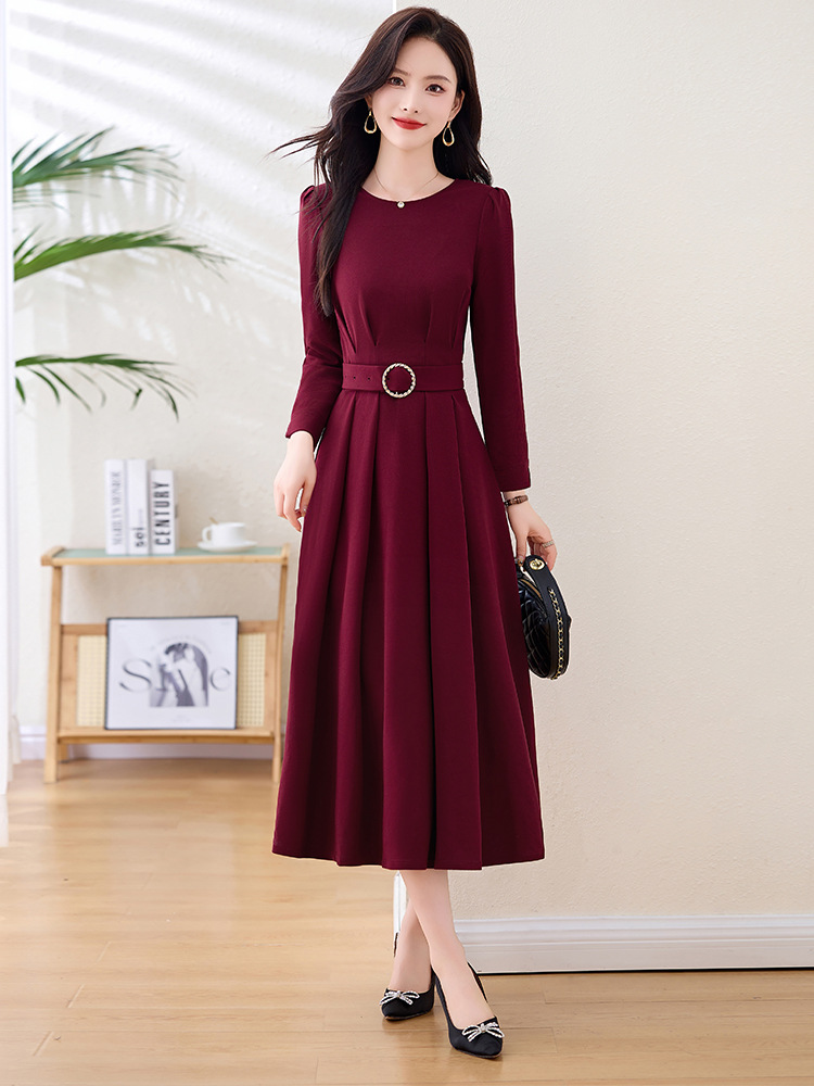 (Mới) Mã B4594 Giá 1470K: Váy Đầm Xòe Liền Thân Nữ Hatdng Dài Tay Hàng Mùa Xuân Thu Đông Thời Trang Nữ Chất Liệu G04 Sản Phẩm Mới, (Miễn Phí Vận Chuyển Toàn Quốc).