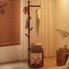 Coat Rack Solid Wood Living Room Floor-Standing Household Storage Rack Indoor Multi-Functional Clothes Rack Bedroom Bedside Clothes Rack
