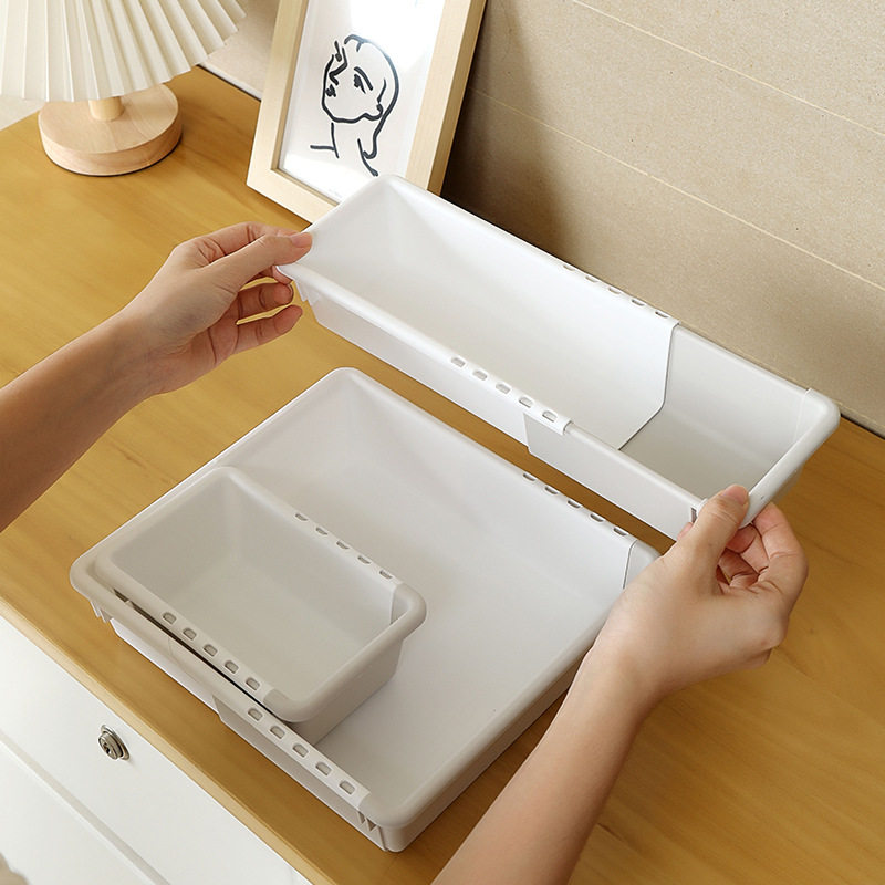 Desktop retractable storage box drawer desk storage box office supplies organizing box factory wholesale