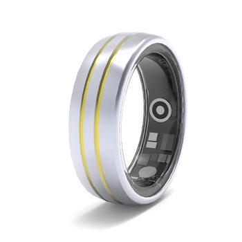 Tungsten Steel Smart Ring Tungsten Steel Material Heart Rate Blood Pressure Blood Oxygen Finger Temperature Smart Ring Waterproof Smart Ring