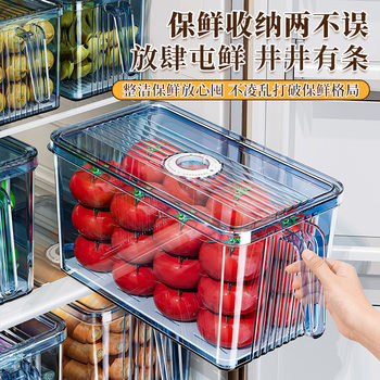 Refrigerator Storage Box Kitchen Vegetable Dumpling Organizer Food-Grade Preservation Box Freezer-Specific Egg Storage Box