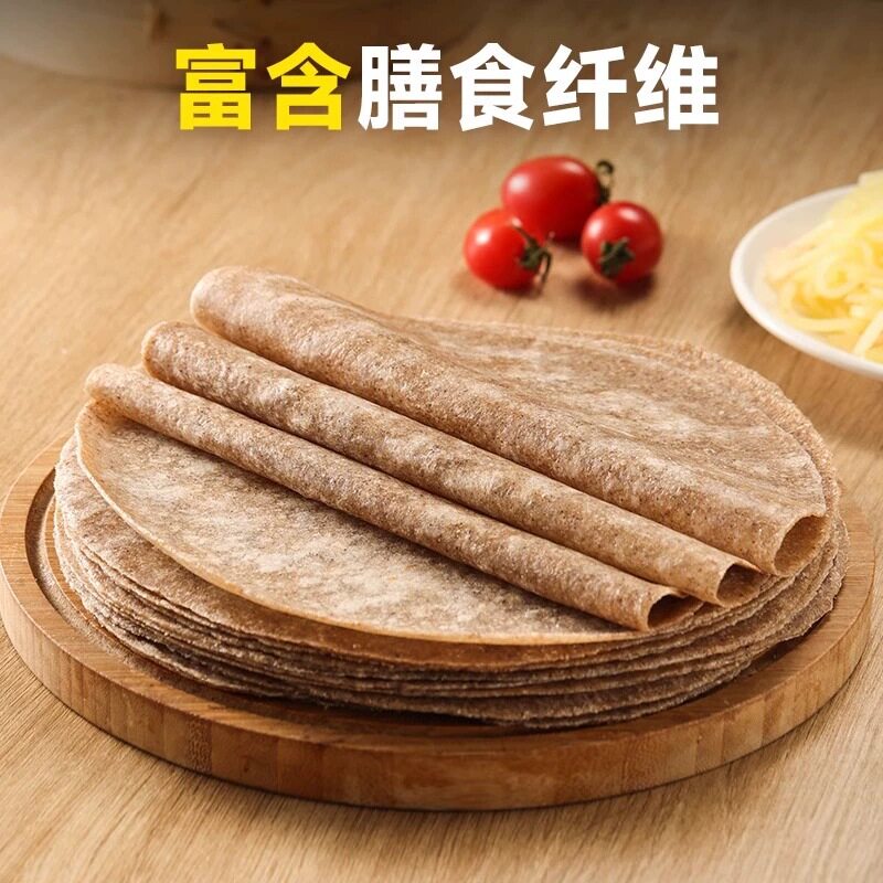 Coarse grain whole wheat buckwheat burrito ready-to-eat saccharin-free 0 low-fat staple food coarse grain cake skin spinach hand-held spring cake breakfast