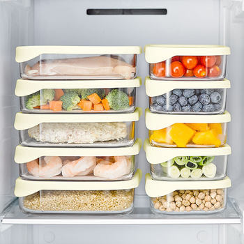 Glasslock imported refrigerator storage box glass crisper kitchen refrigerator food dumpling frozen storage box