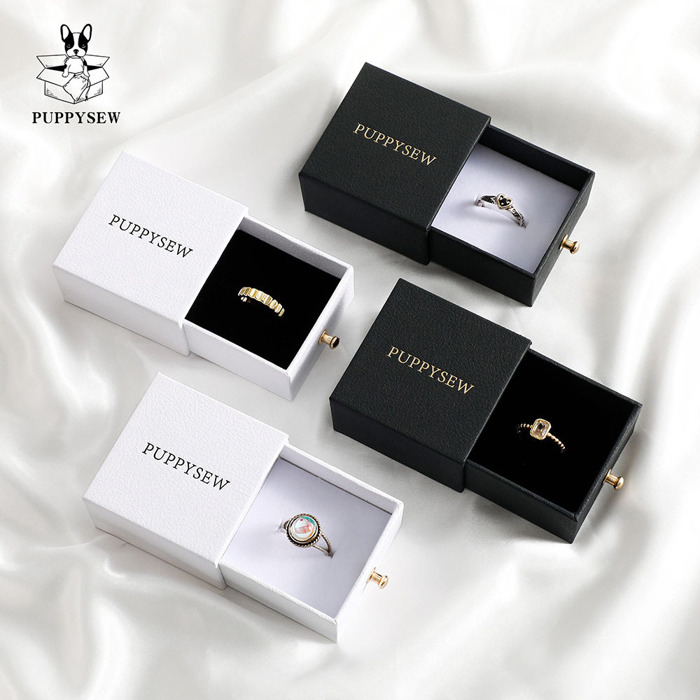Factory Direct Sales of High-Quality Jewelry Storage Boxes, Drawer Boxes, Ring Storage Gift Packaging Boxes, Customizable with Logo