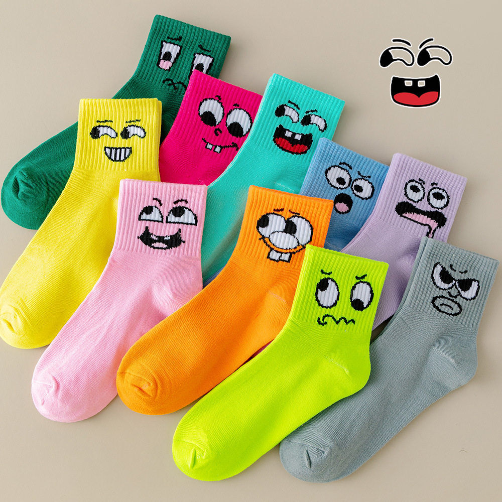 Zhuji socks industry cross-border smiley face candy solid co...