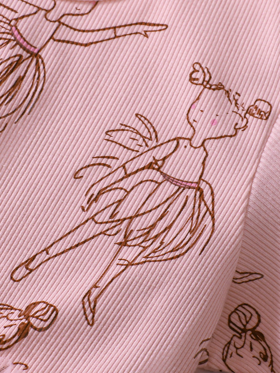 Girls' New Summer Short-Sleeve Printed Princess Dress from Source Factory