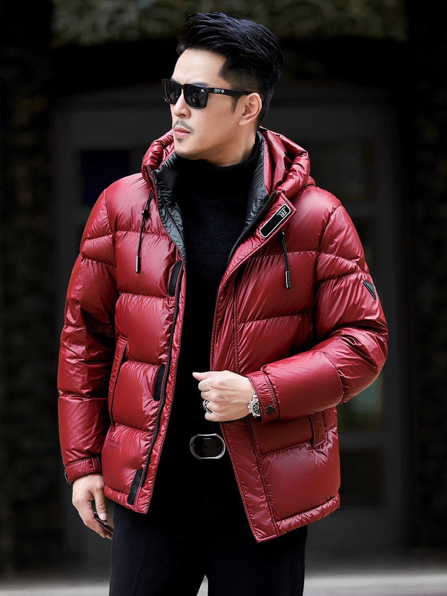 2025 New Winter Men's down Jacket 90 White Duck down Black Gold Thickened Warm Hooded Coat Trendy Puffer Jacket