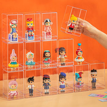 Bubble Mart Lego Figure Storage Box Acrylic Display Box Larger Stackable Transparent Blind Box Storage Box