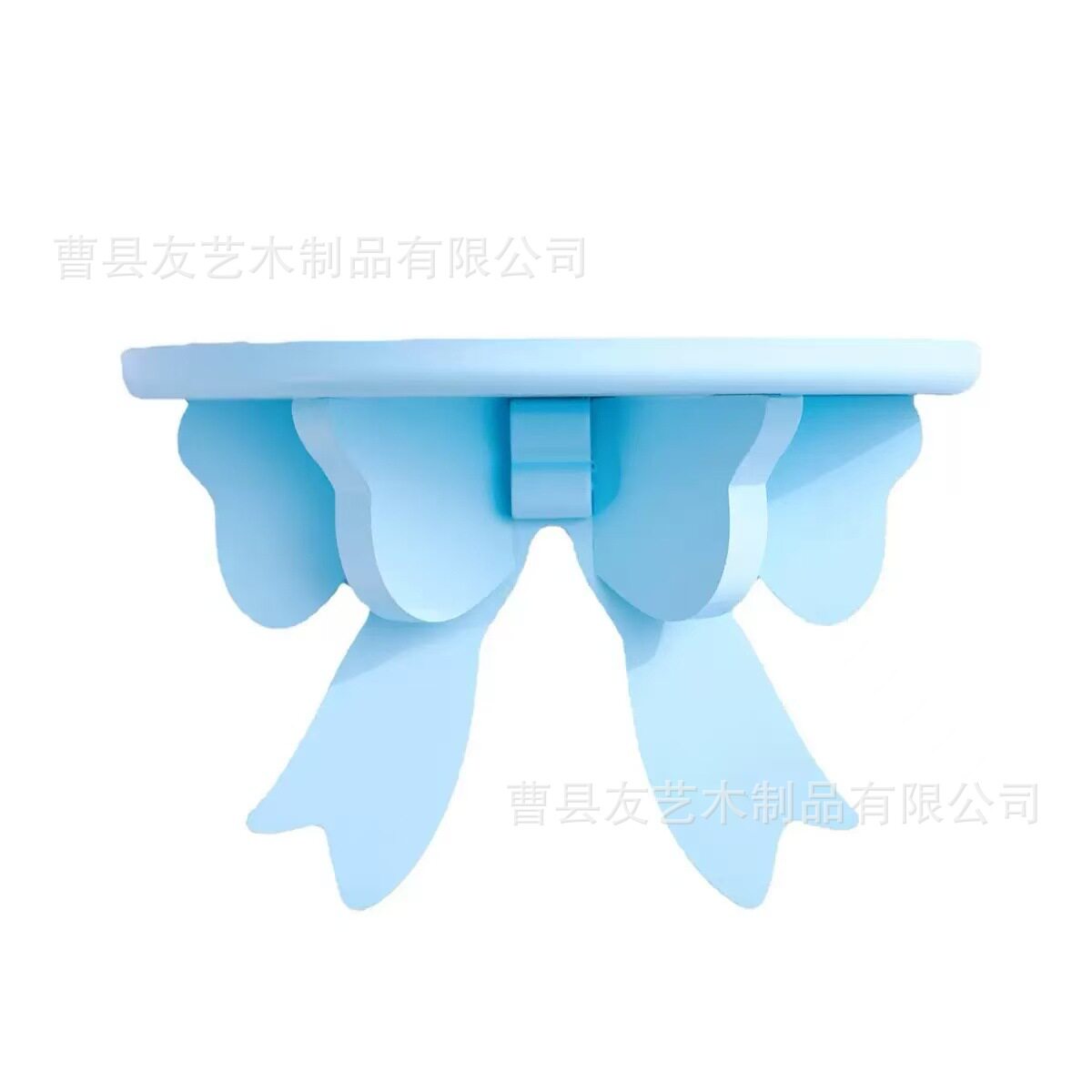 儿童木制蝴蝶结收纳架居家粉红色木质收纳架墙面装饰木制置物架