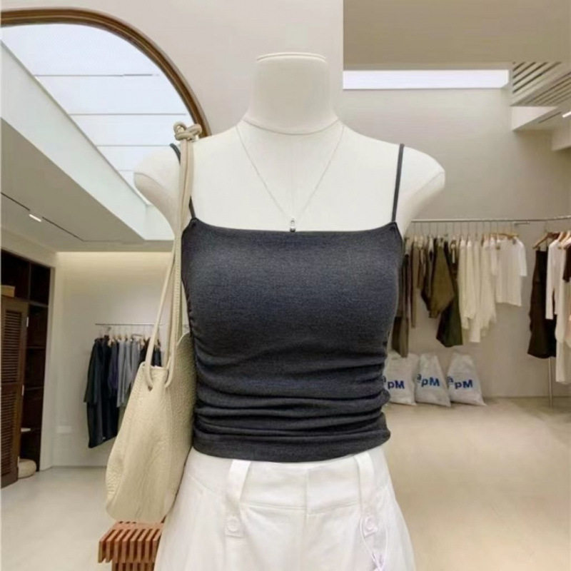 2025 Early Autumn New Korean Style Slim-fit Slimming All-match Knitted Camisole Cardigan Top Two-piece Set for Women