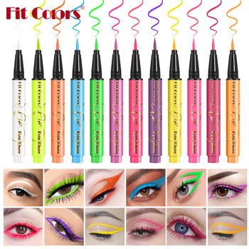 Fit Colors 12-Color Uv Fluorescent Eyeliner Face Body Paint Pen Holiday Stage Party Waterproof Cross-Border