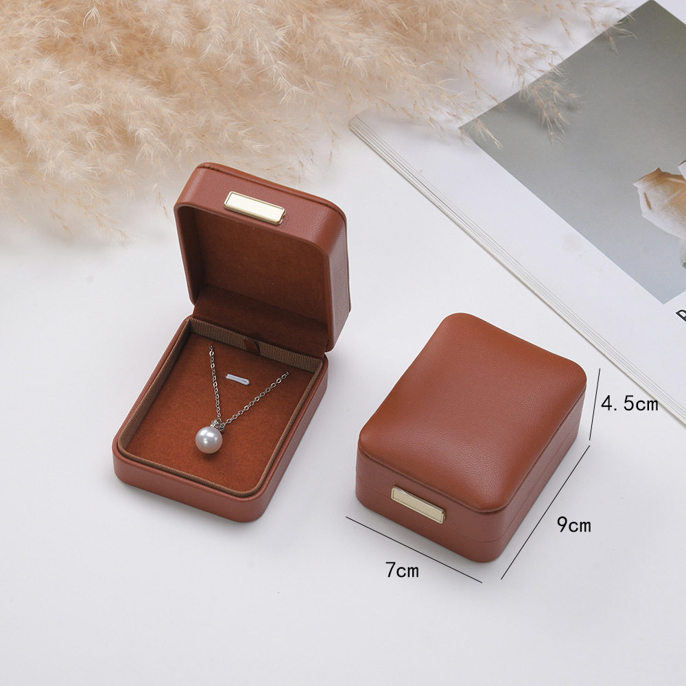 New high-grade PU ring box suit jewelry necklace box jewelry storage box gift box suit in stock wholesale