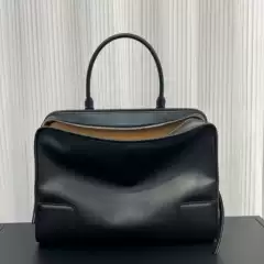 Luojia Amazona180 Bowling Bag Retro Lazy Large-Capacity Tote Bag Fashionable Genuine Leather Hand-Held Pillow Bag