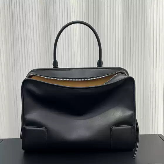 Luojia Amazona180 Bowling Bag Retro Lazy Large-Capacity Tote Bag Fashionable Genuine Leather Hand-Held Pillow Bag