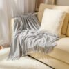 Solid Color Chenille Blanket Nordic Sofa Blanket Bed End Towel Knitted Blanket Hotel Blanket Air Conditioning Blanket Office