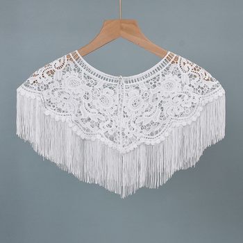 Lace Rice Bead Tassel Cloud Shoulder with Han Dynasty Cheongsam Skirt Pearl Tassel Shawl Performance
