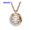 Half diamond smart rose gold necklace