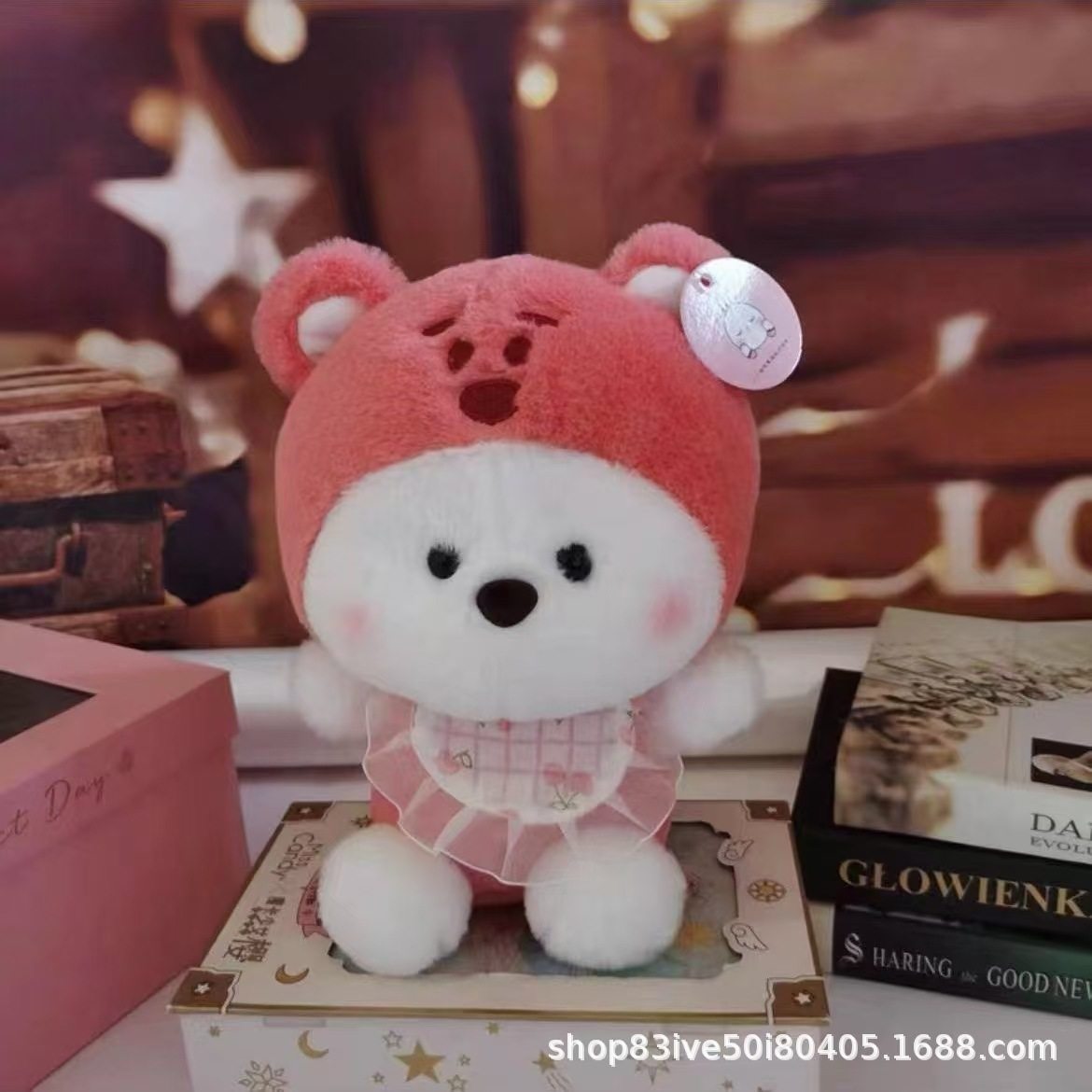 婚礼手抛娃娃8寸毛绒玩具公仔抓机娃娃定制logo