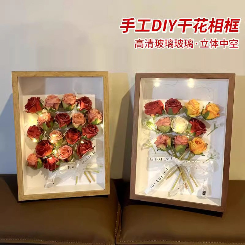 Stereo Hollow Specimen Frame 8 Inch 10diy Handmade Butterfly Insect Clay Dried Flower Photo Frame Set Table Picture Frame Mounted