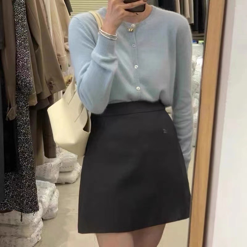 浣熊毛短款针织小开衫秋冬女装2025新款圆领叠穿打底毛衣外套上衣