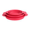 Food-Grade Silicone Foldableable Drain Basket Vegetable and Fruit Washing Basket Kitchen Round Square Drain Basket High Temperature Resistant