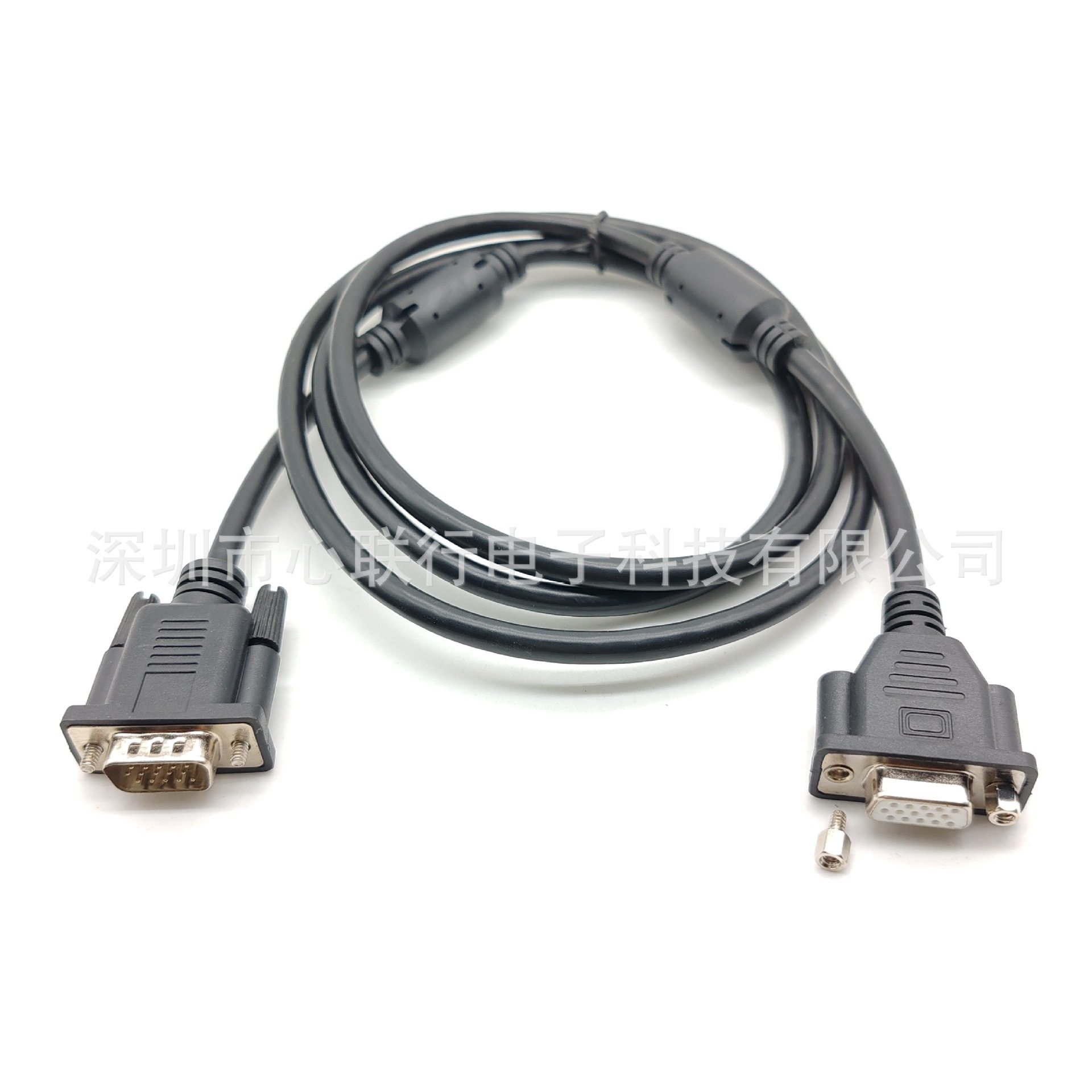 Heart link line pure copper computer VGA cable male to female nut double magnetic ring computer monitor host HD extension