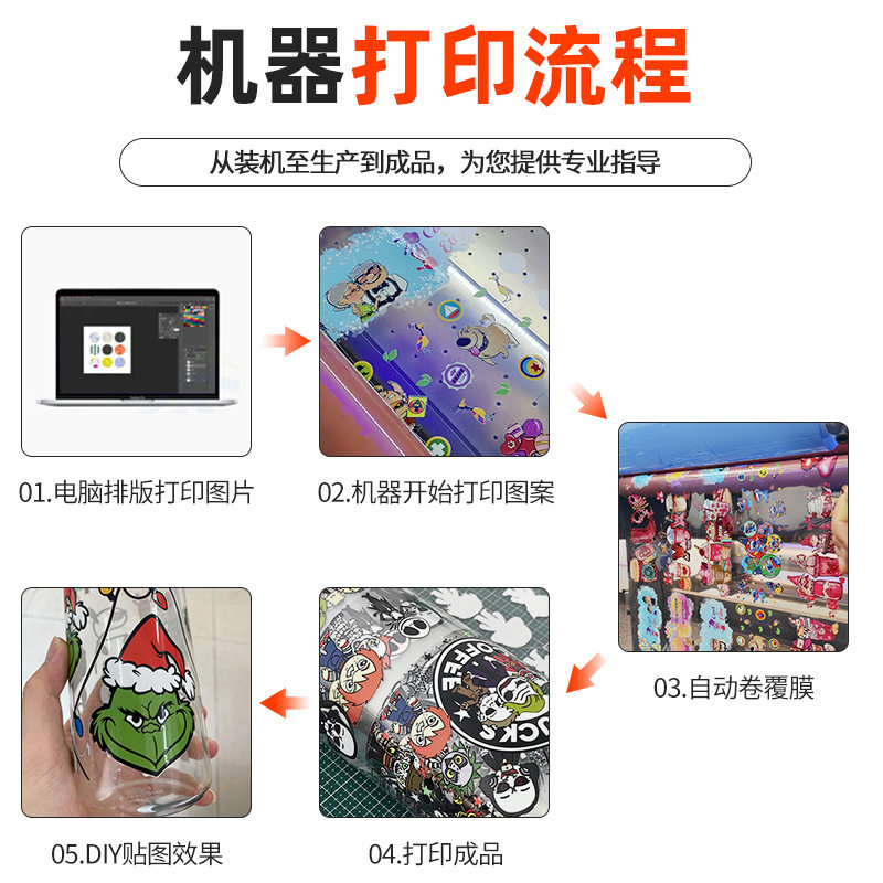 Digital Uv Crystal Label Printer Roll Laminated Mooncake Box Wine Bottle Glass Personalized 3D Label Sticker Logo