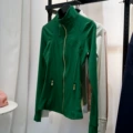Swamp green 098 gold zipper