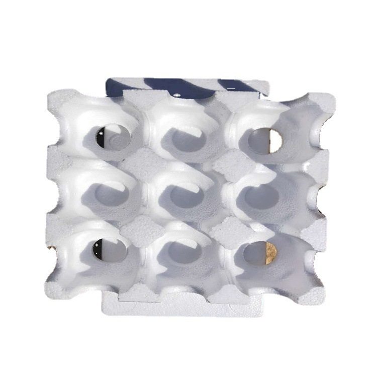Factory wholesale 9 grid foam tray for pear with turnover fruit foam box