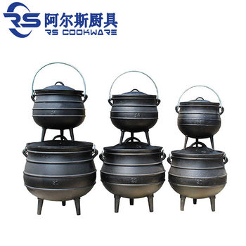 Alce cast iron South African pot incense burner pot camping hanging pot stew pot chopsticks pot outdoor three-leg stew pot three-leg picnic