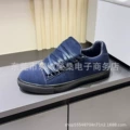 Blue suede low top