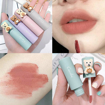 CUODUI cute bear Velvet Matte Lip mud matte lip glaze moisturizing cheap lip gloss lipstick wholesale factory generation