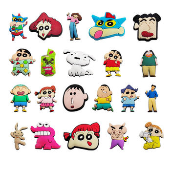 Customized Wholesale Cross-Border Crayon Shin-Chan Hole Shoes Accessories Decorative Pvc Shoe Buckles Garden Shoes DIY Shoe Flower Accessories
