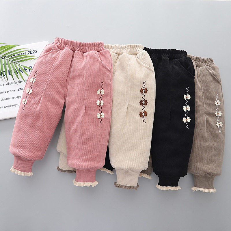 thickened trousers for girls